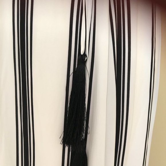 NWOT Loft Black & White Stripe Medium Tall Maxi Dress - Picture 4 of 11